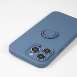 iPhone 14 Pro Max Case Hülle - Soft Touch mit Ring - Blau