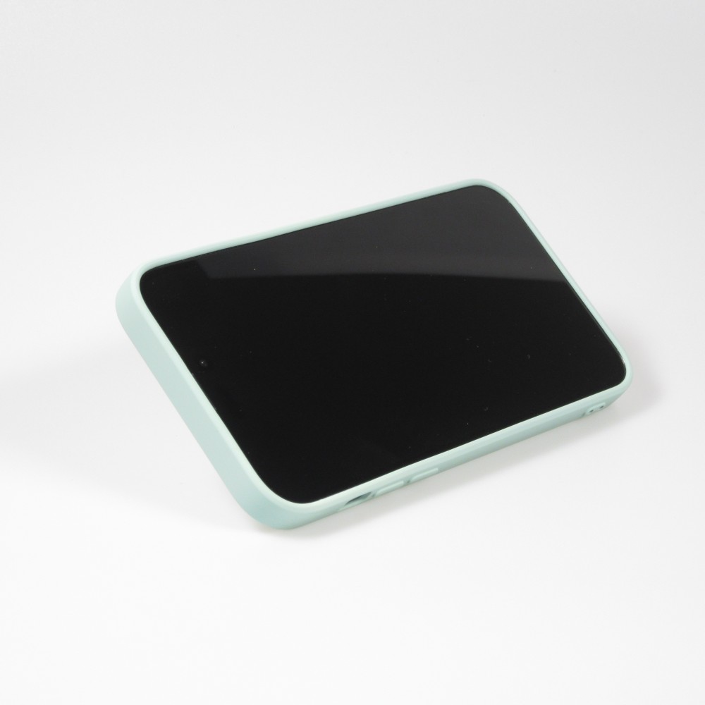 Coque iPhone 14 Pro Max - Soft Touch avec anneau - Turquoise