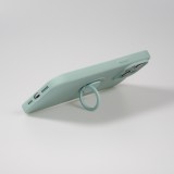Coque iPhone 14 Pro Max - Soft Touch avec anneau - Turquoise