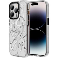 Coque iPhone 14 Pro - Youngkit Ink Series semi-transparent MagSafe - Blanc
