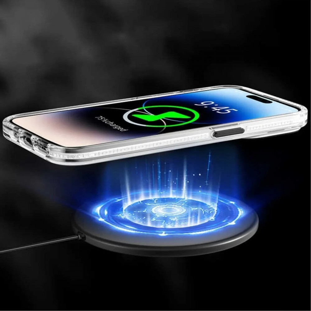 Coque iPhone 14 Pro - Youngkit Ink Series semi-transparent MagSafe - Noir