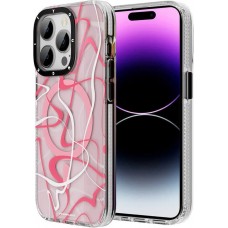 Coque iPhone 14 Pro - Youngkit Ink Series semi-transparent MagSafe - Rose