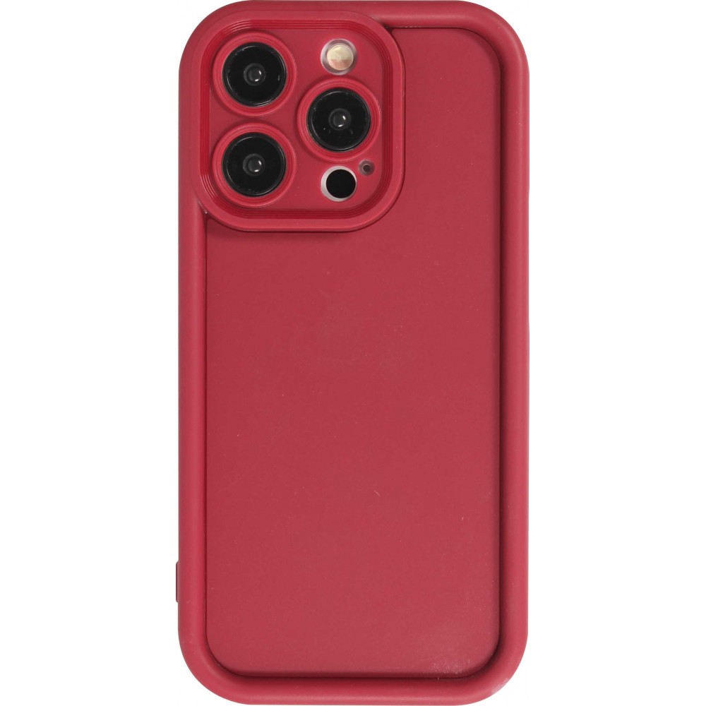 Coque iPhone 15 Pro Max - gel silicone super flexible avec absorbeur de 360 degrés - Rouge