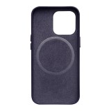 Coque iPhone 14 Plus - Qialino cuir véritable (compatible MagSafe) - Bleu foncé