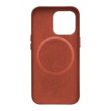 Coque iPhone 14 - Qialino cuir véritable (compatible MagSafe) - Brun
