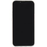 Coque iPhone 14 - Silicone Gel stripes géométriques beautiful roses - Rose