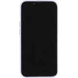 Coque iPhone 14 Plus - Silicone lisse avec compartiment pour carte & protection caméra - Violet clair