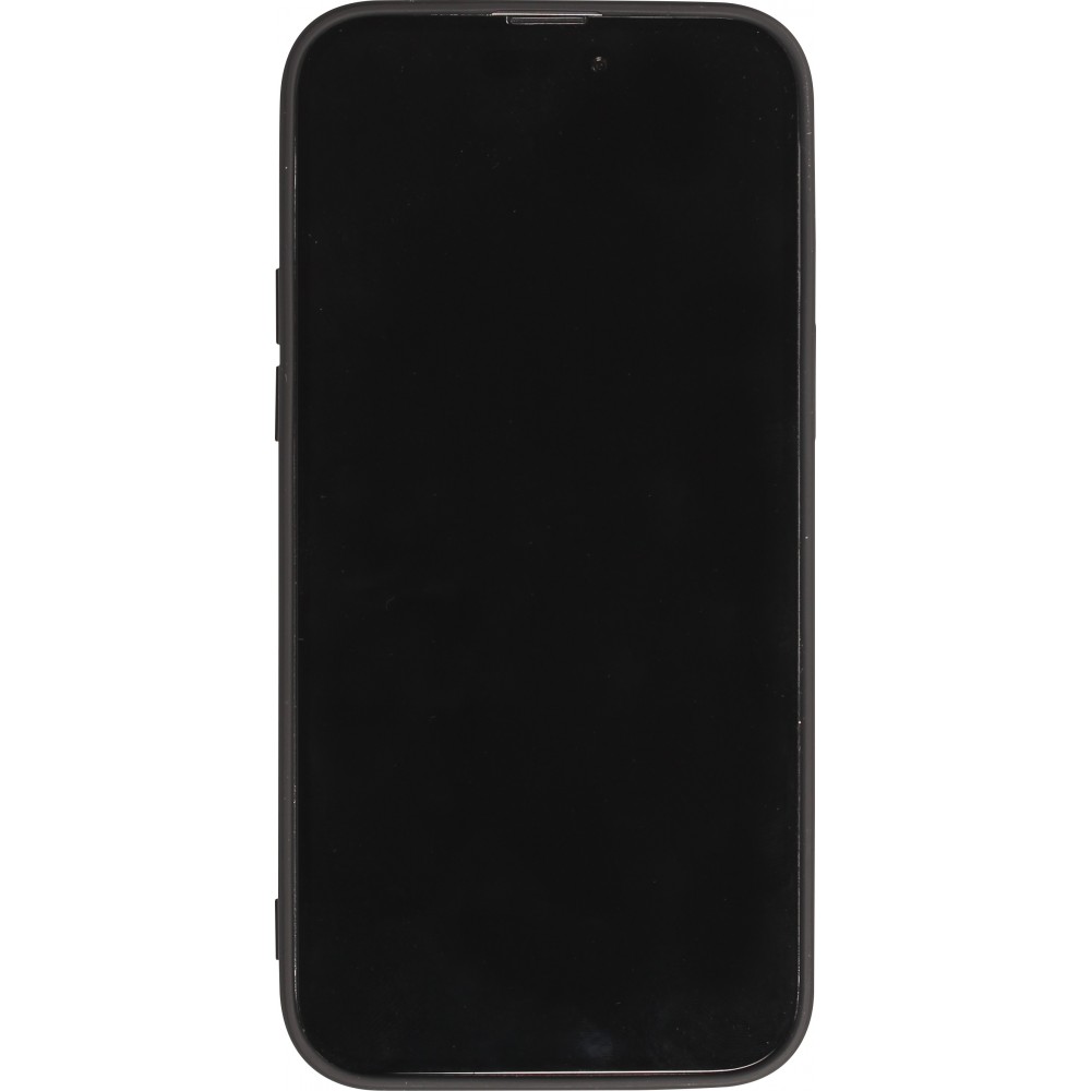 Coque iPhone 14 - Soft Touch avec anneau - Noir