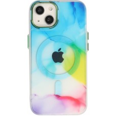 Coque iPhone 14 - Watercolor MagSafe semi-transparent - Multicolor