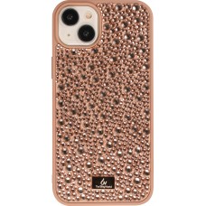 Coque iPhone 15 Plus - Diamant strass The Bling World - Or rose