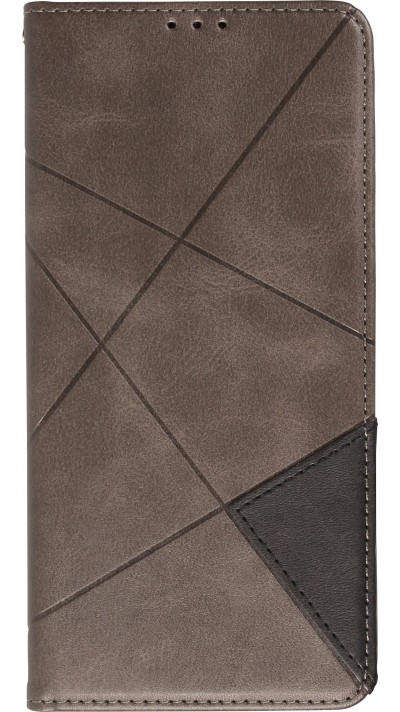Coque iPhone 15 - Flip Géometrique - Gris