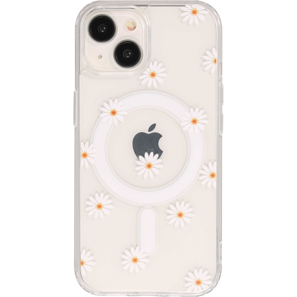 Coque iPhone 15 - Gel silicone MagSafe - Spring Vibes Flowers Nr. - 1