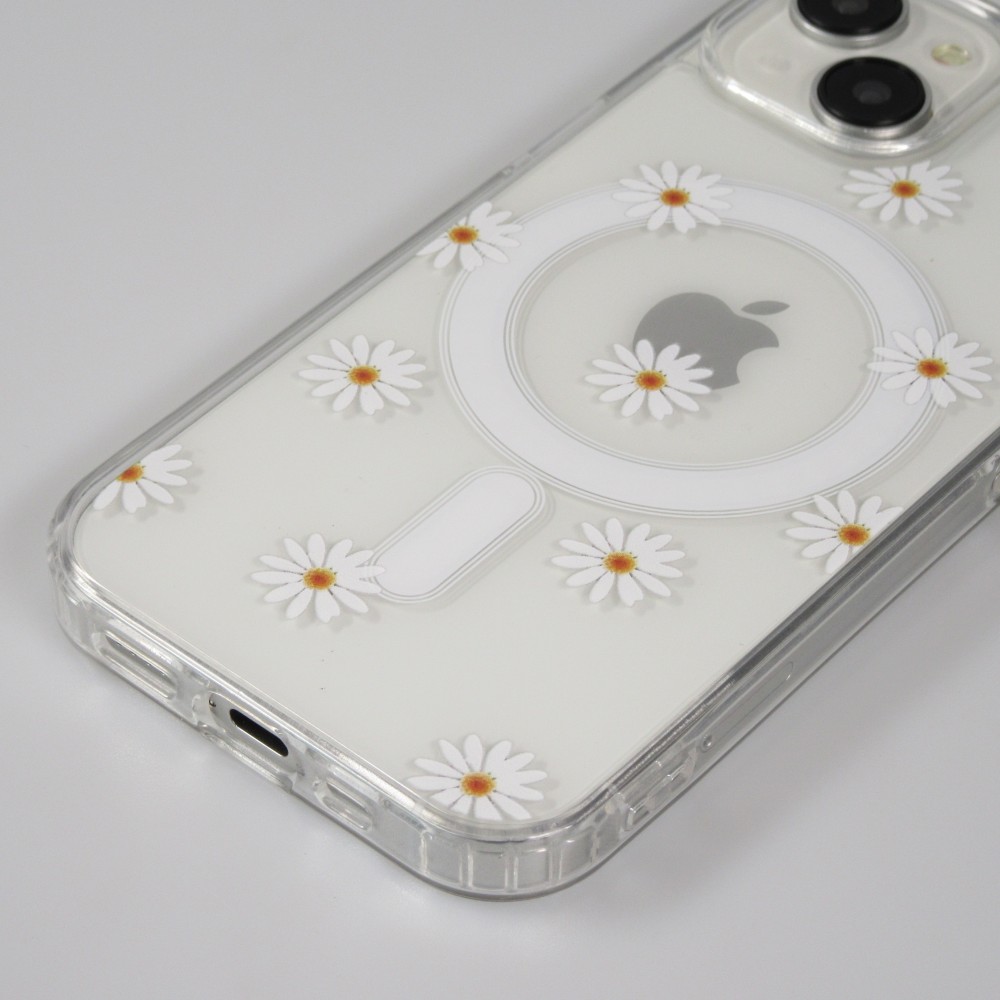 Coque iPhone 15 - Gel silicone MagSafe - Spring Vibes Flowers Nr. - 1