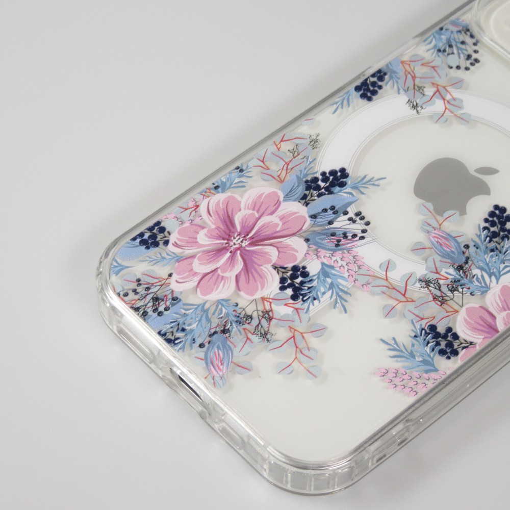 Coque iPhone 15 - Gel silicone MagSafe - Spring Vibes Flowers Nr. - 6