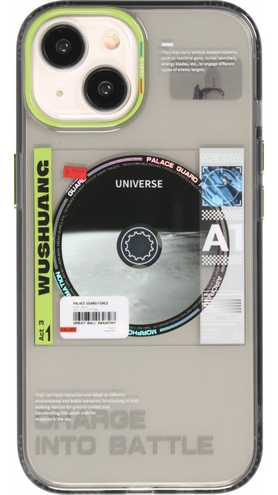 Coque iPhone 15 - Gel silicone rigide MagSafe TGVIs Space Series Explore Wushuang Universe - Gris