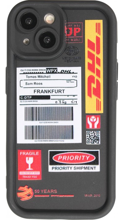 Coque iPhone 13 - Gel souple DHL Frankfurt avec bords renforcés - Noir