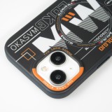 Coque iPhone 15 - MWK Cyber Grid silicone avec MagSafe - Noir