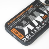 Coque iPhone 15 - MWK Cyber Grid silicone avec MagSafe - Noir