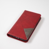 Coque iPhone 15 Plus - Flip Géometrique - Rouge