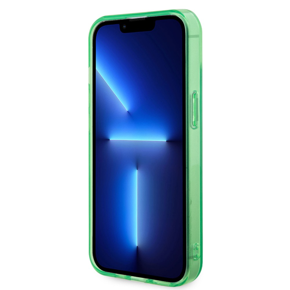 Coque iPhone 15 Plus - Lacoste gel laqué transparent avec MagSafe - Vert clair