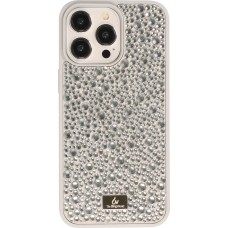 Coque iPhone 15 Pro Max - Diamant strass The Bling World - Argent