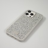 Coque iPhone 15 Pro Max - Diamant strass The Bling World - Argent