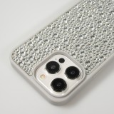 Coque iPhone 15 Pro Max - Diamant strass The Bling World - Argent
