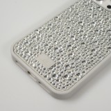 Coque iPhone 15 Pro Max - Diamant strass The Bling World - Argent