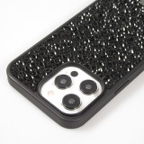Coque iPhone 15 Pro - Diamant strass The Bling World - Noir