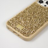 Coque iPhone 15 Pro - Diamant strass The Bling World - Or