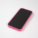 Coque iPhone 15 Pro - Diamant strass The Bling World - Rose foncé