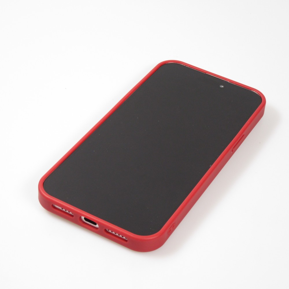 Coque iPhone 15 Pro - Diamant strass The Bling World - Rouge