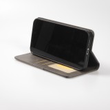 Coque iPhone 15 Pro - Flip Géometrique - Gris