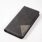 Hülle iPhone 15 Pro - Flip Geometrisch - Schwarz/grau