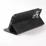 Hülle iPhone 15 Pro - Flip Geometrisch - Schwarz/grau