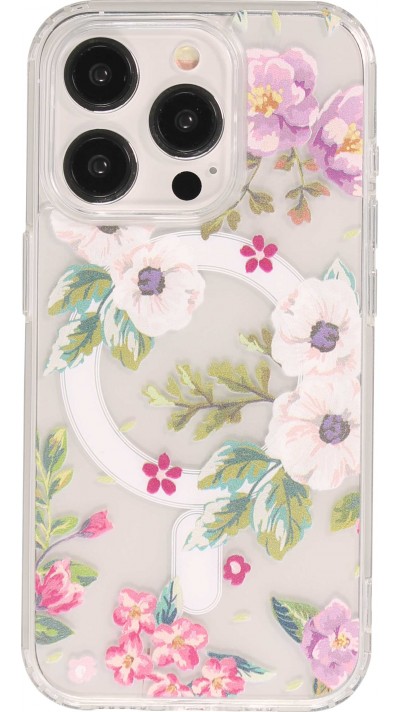 Coque iPhone 15 Pro Max - Gel silicone MagSafe - Spring Vibes Flowers Nr. - 7