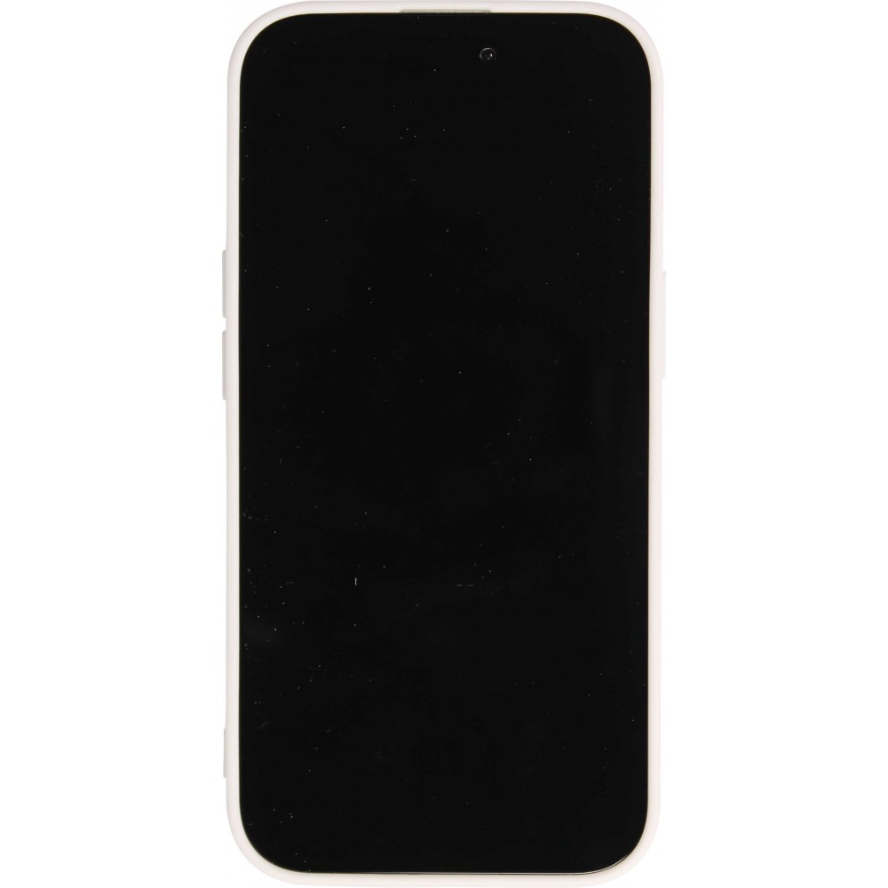 Coque iPhone 15 Pro Max - Gel silicone vintage video cassette E-240 - Blanc