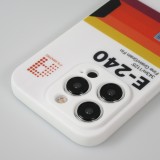 Coque iPhone 15 Pro Max - Gel silicone vintage video cassette E-240 - Blanc