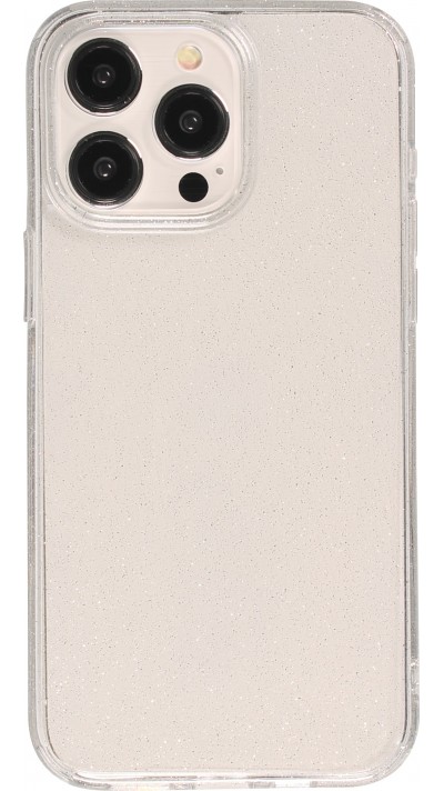 Coque iPhone 15 Pro Max - Gel transparent avec paillettes - Transparent