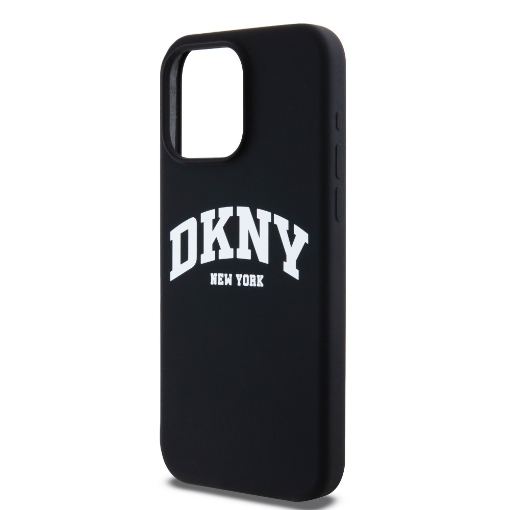 Coque iPhone 15 Pro - Liquid Silicone DKNY New York compatible MagSafe - Noir
