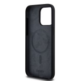 Coque iPhone 15 Pro - Liquid Silicone DKNY New York compatible MagSafe - Noir