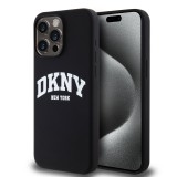 Coque iPhone 15 Pro - Liquid Silicone DKNY New York compatible MagSafe - Noir