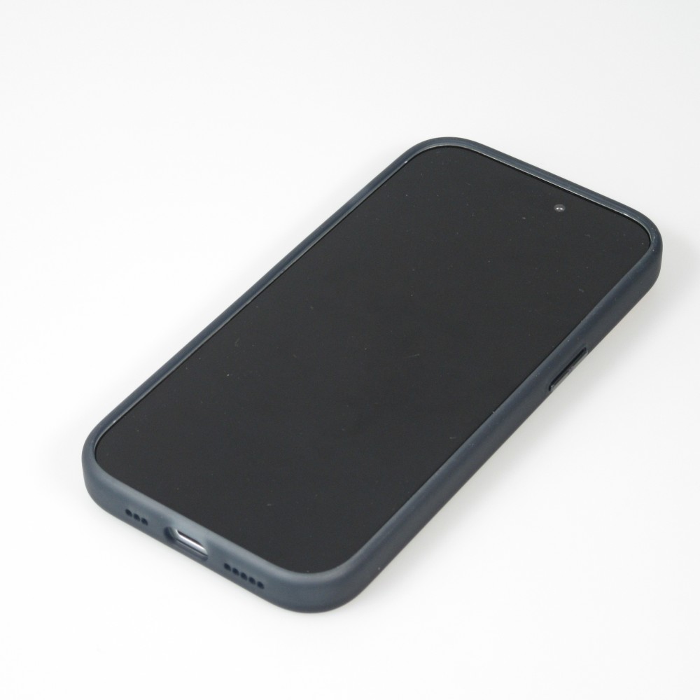 Coque iPhone 15 Pro Max - MWK Cyber Grid silicone avec MagSafe - Noir