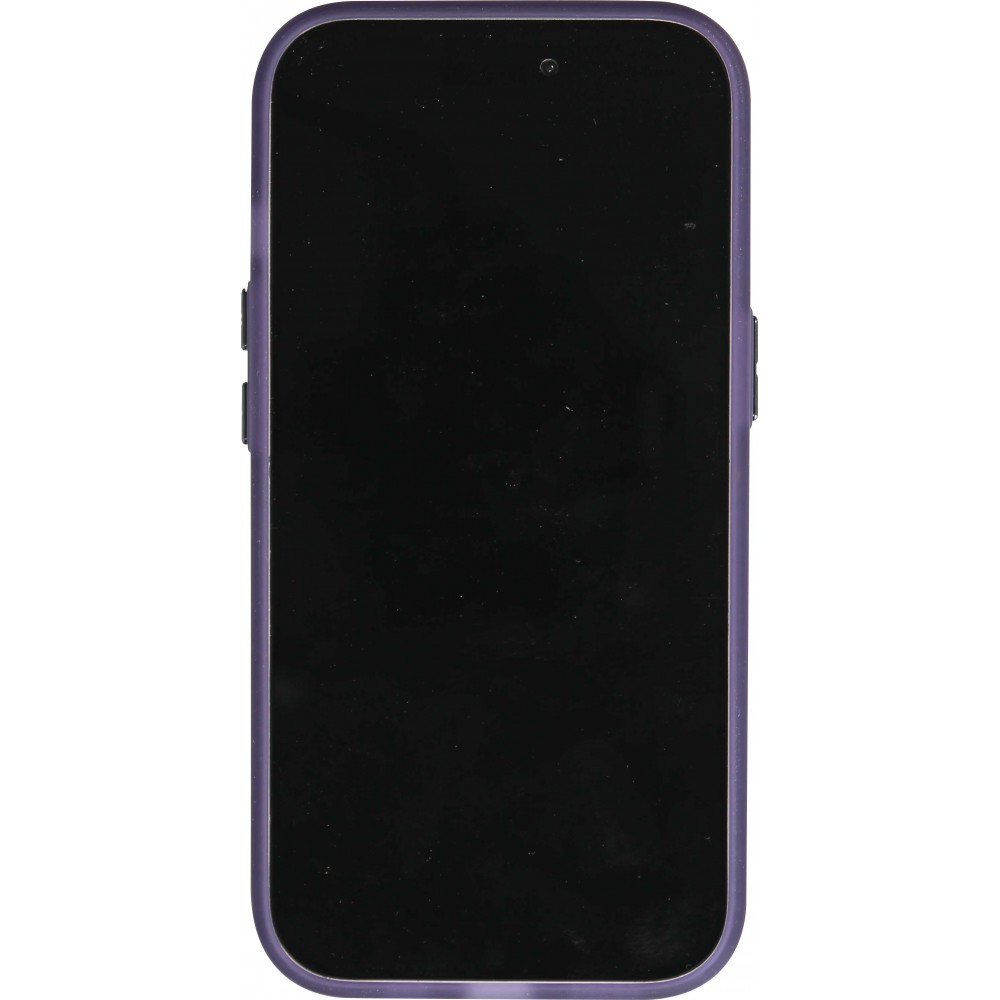 Coque iPhone 15 Pro Max - MWK Cyber Grid silicone avec MagSafe - Violet