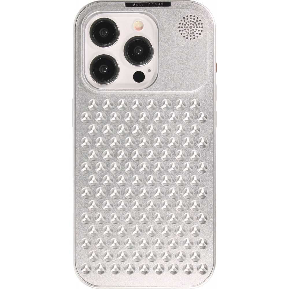 Coque iPhone 15 Pro Max - Aluminium Look Mac Pro avec aromathérapie et dissipation thermique - Space Grey