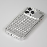 Coque iPhone 15 Pro Max - Aluminium Look Mac Pro avec aromathérapie et dissipation thermique - Space Grey