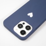 Coque iPhone 15 Pro Max - Gel coeur - Bleu