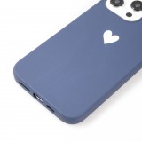 Coque iPhone 15 Pro Max - Gel coeur - Bleu