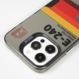 Coque iPhone 15 Pro - Gel silicone vintage video cassette E-240 - Gris