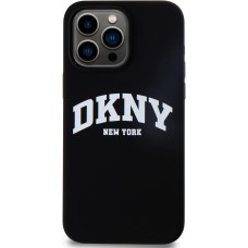 Coque iPhone 15 Pro Max - Liquid Silicone DKNY New York compatible MagSafe - Noir